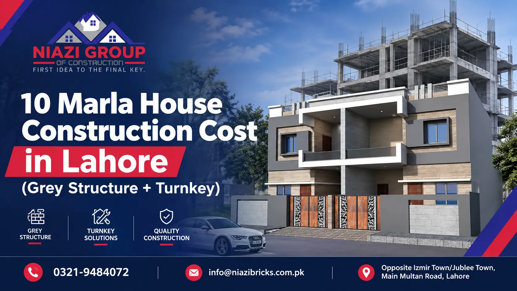 construction cost of 10 marla house in pakistan