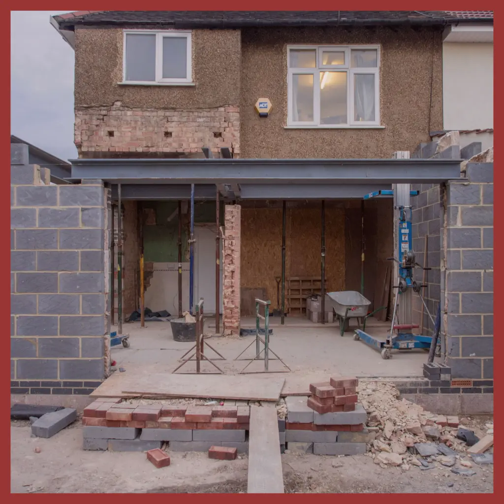 Construction Projects Border Design Bricks