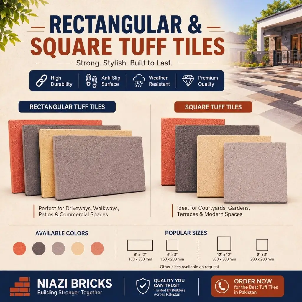 Rectangular & Square Tuff Tiles